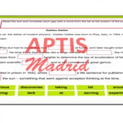 Comprensión escrita del examen Aptis Madrid